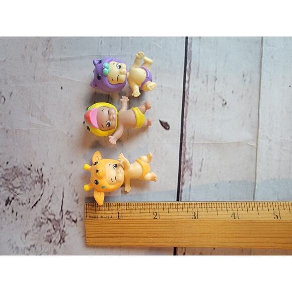 Lot Of 3 Moose Twosies Twozies Baby Infant PVC Figure Giraffe Parrot Cat - Picture 5 of 7
